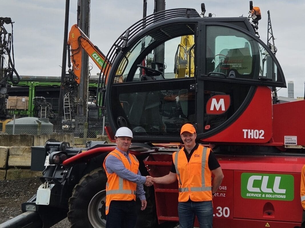 Telehandler with Construction Workers