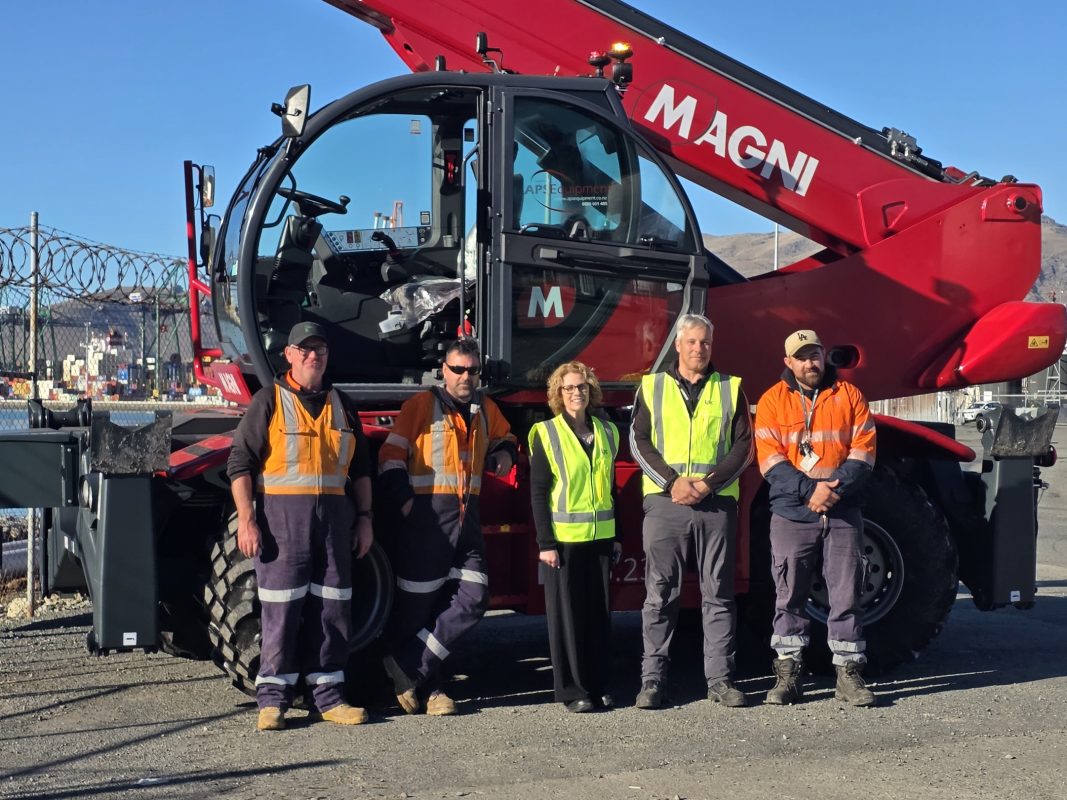 Magni telehandler at Lyttleton port