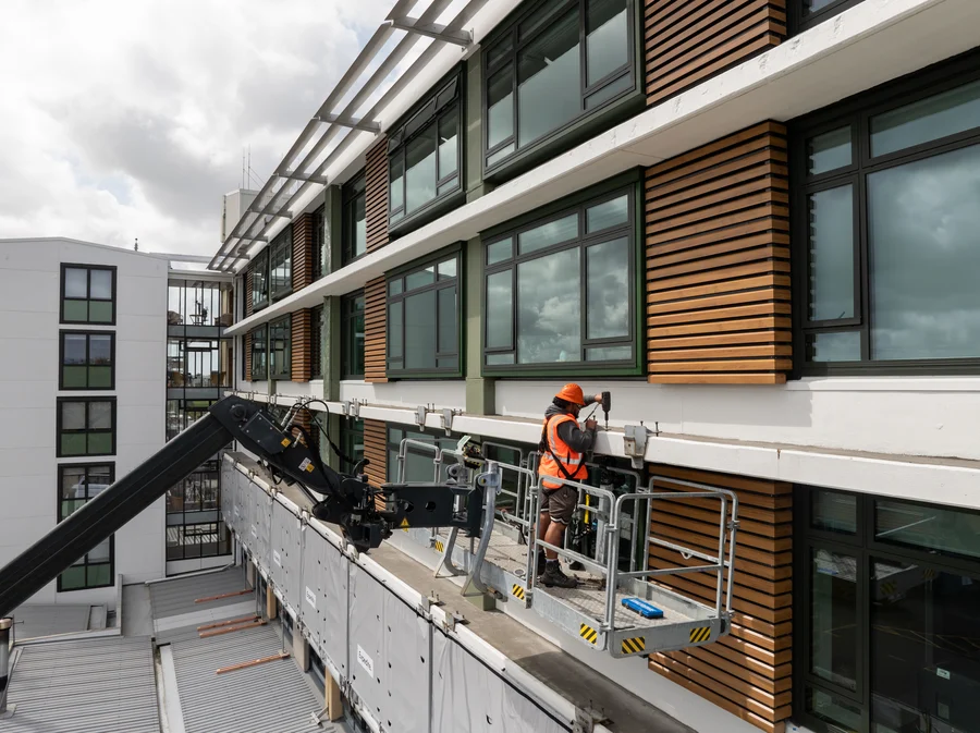 Facade work in progress